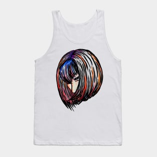 Girl with the Bright and Colorful Hair Tank Top